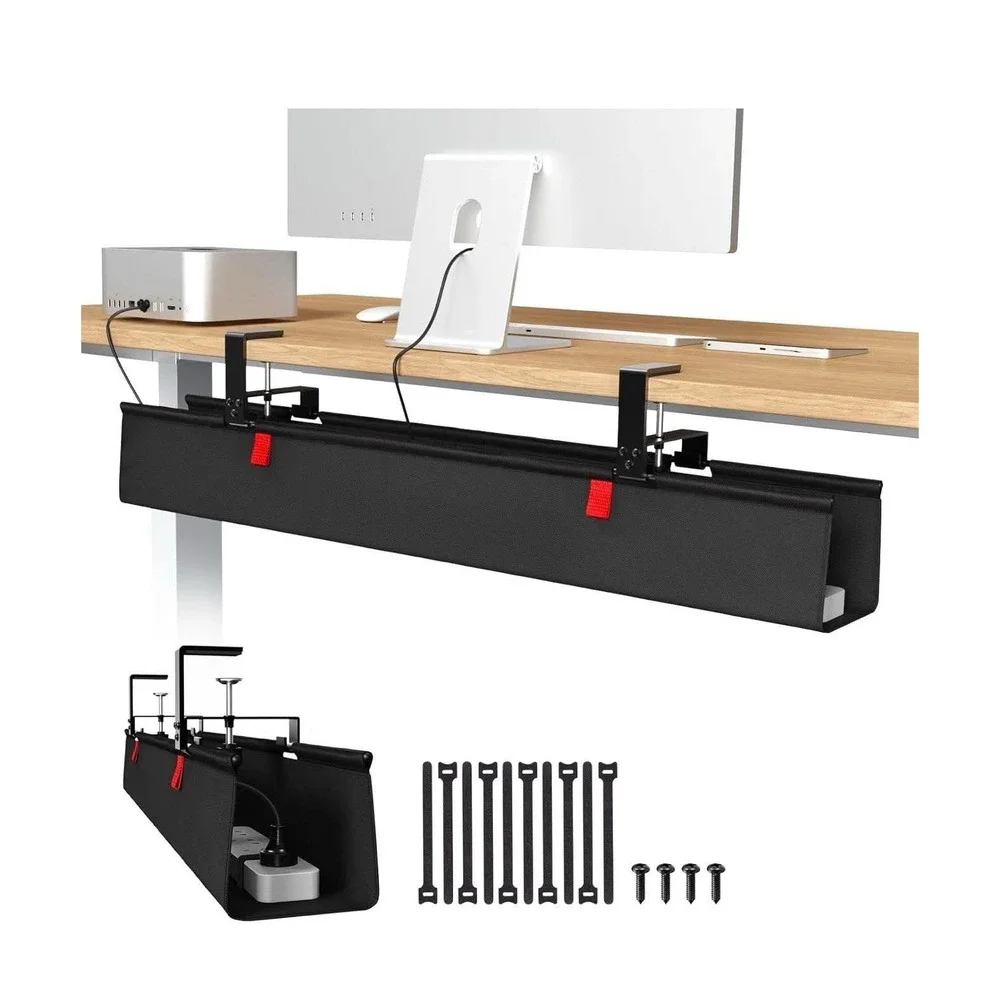 Univivi No Drill Under Desk Cable Management Tray 36